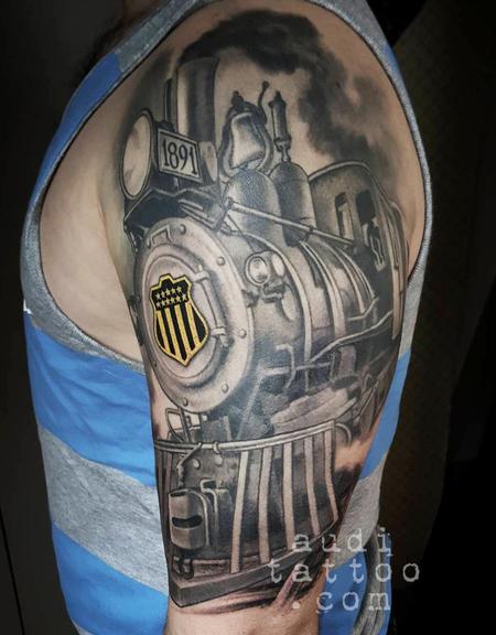 Tattoos - old locomotive train - 131280